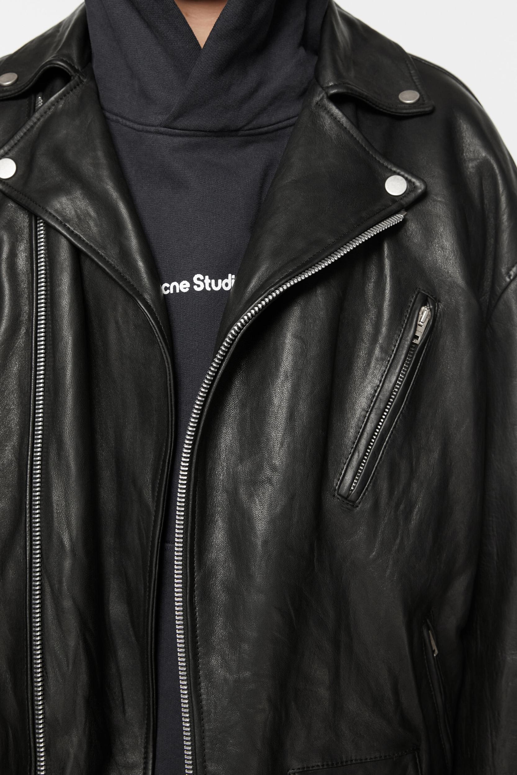 Distressed leather jacket Product Image