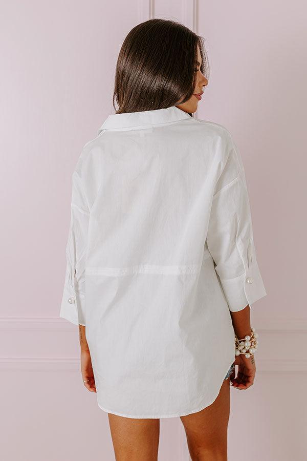 Manhattan Meeting Shift Top In White Product Image