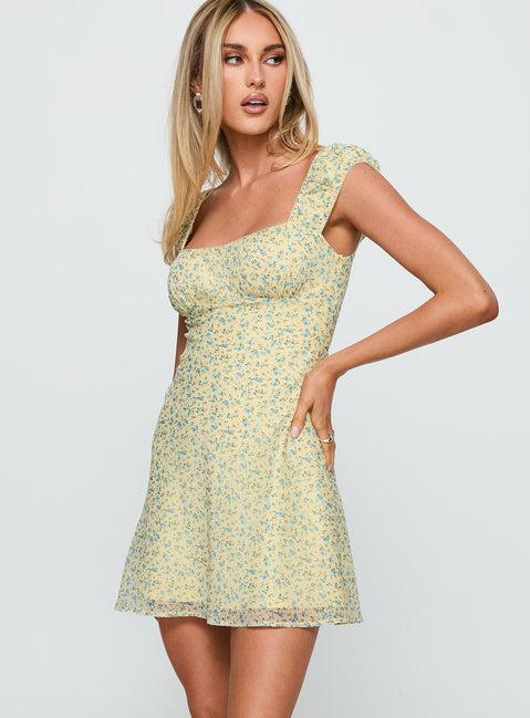 Seyani Mini Dress Yellow Product Image