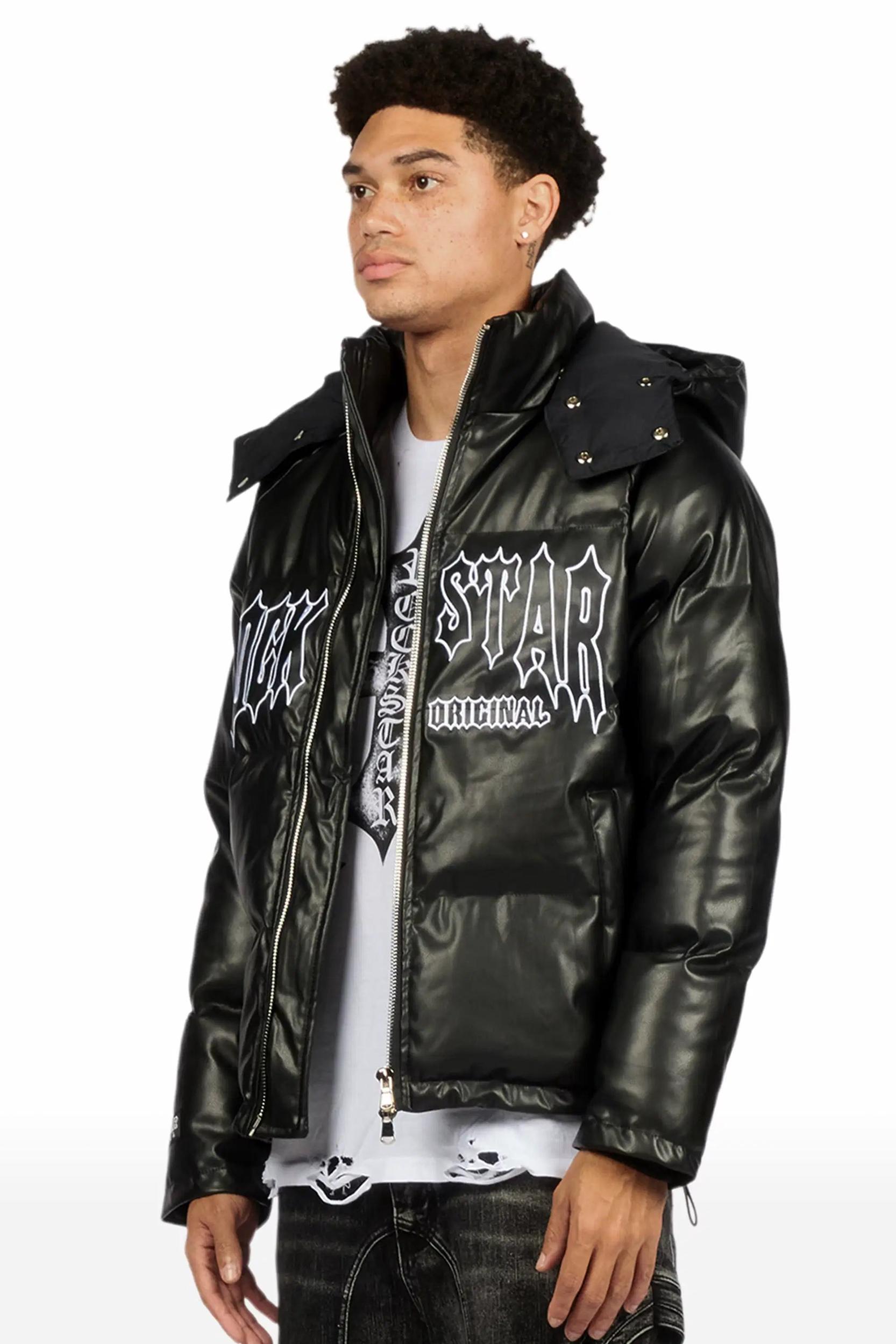 Ravi Black Puffer Jacket Male Product Image