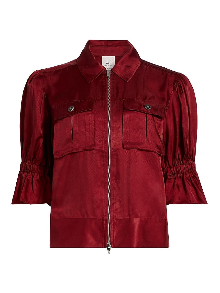 Womens Holly Puff-Sleeve Utility Jacket Product Image