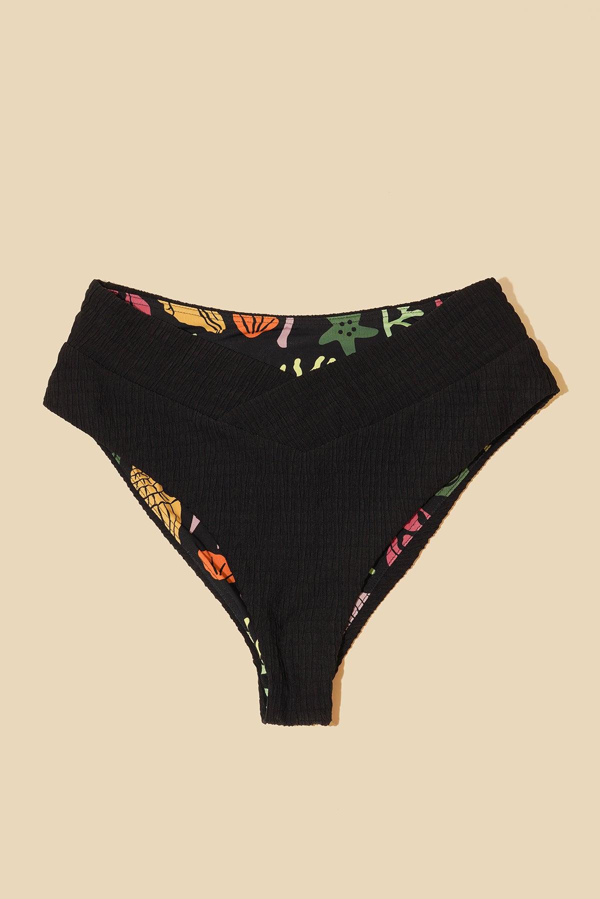 Crisscross Hourglass® Cheeky Bikini Bottom - Black Dilly Product Image