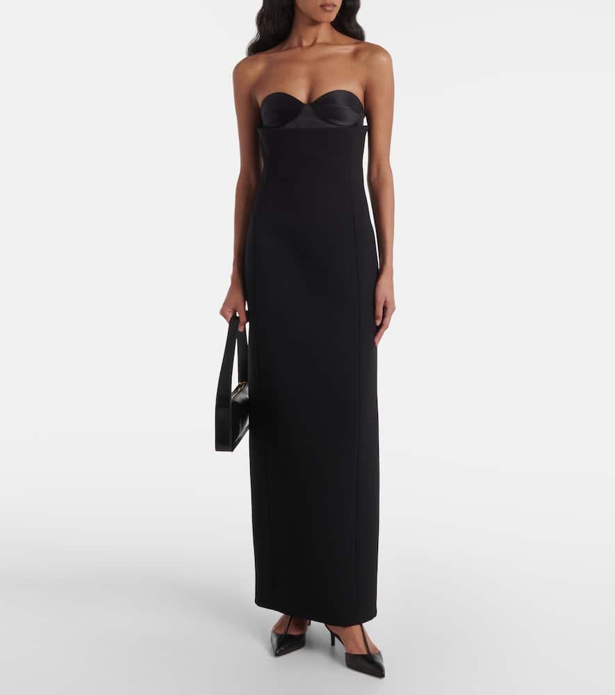 KHAITE Lori Crackle Patent Leather Shoulder Bag In Black Product Image