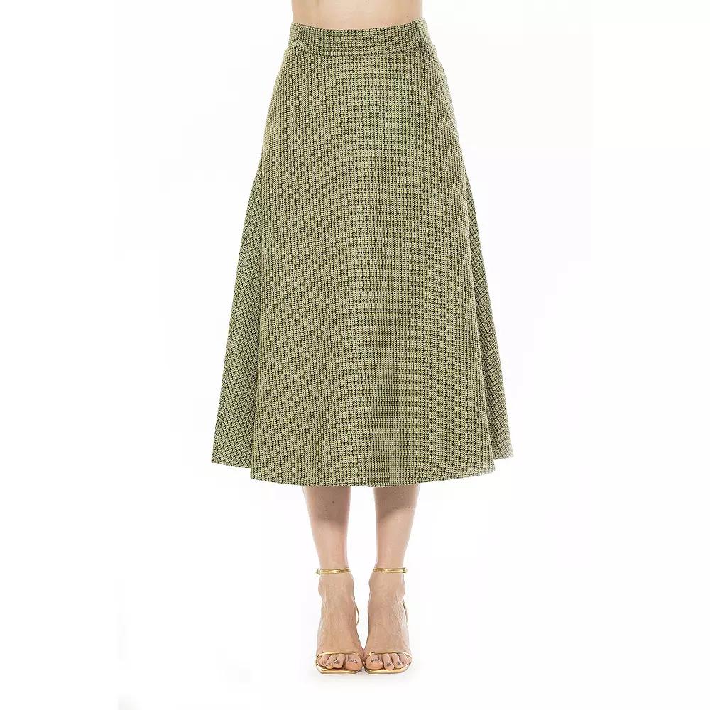 Women's ALEXIA ADMOR Leonie Tweed Full Maxi Skirt, Size: 14, Green Tweed Product Image