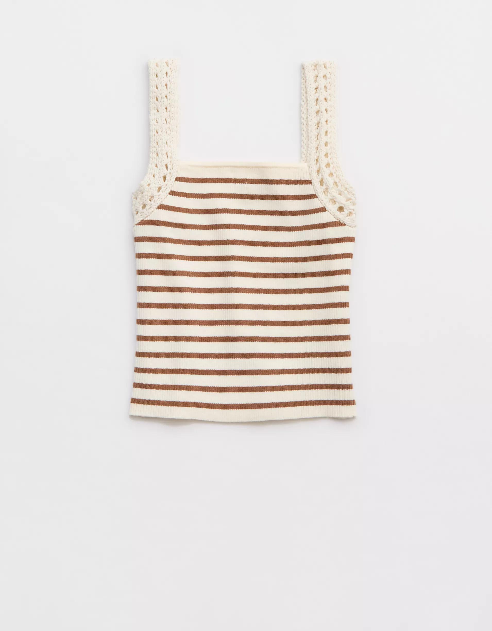 Aerie Crochet Sweater Tank Top Product Image