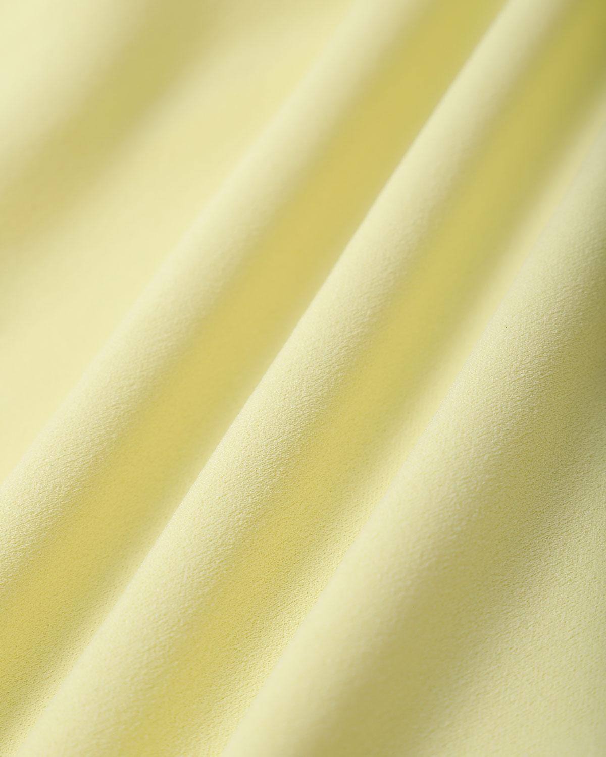 Yellow Ruffle Backless Slit Slip Maxi Dress Product Image