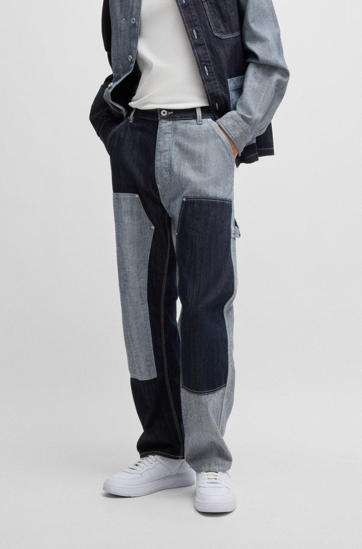 Loose-fit jeans in mixed denims Product Image