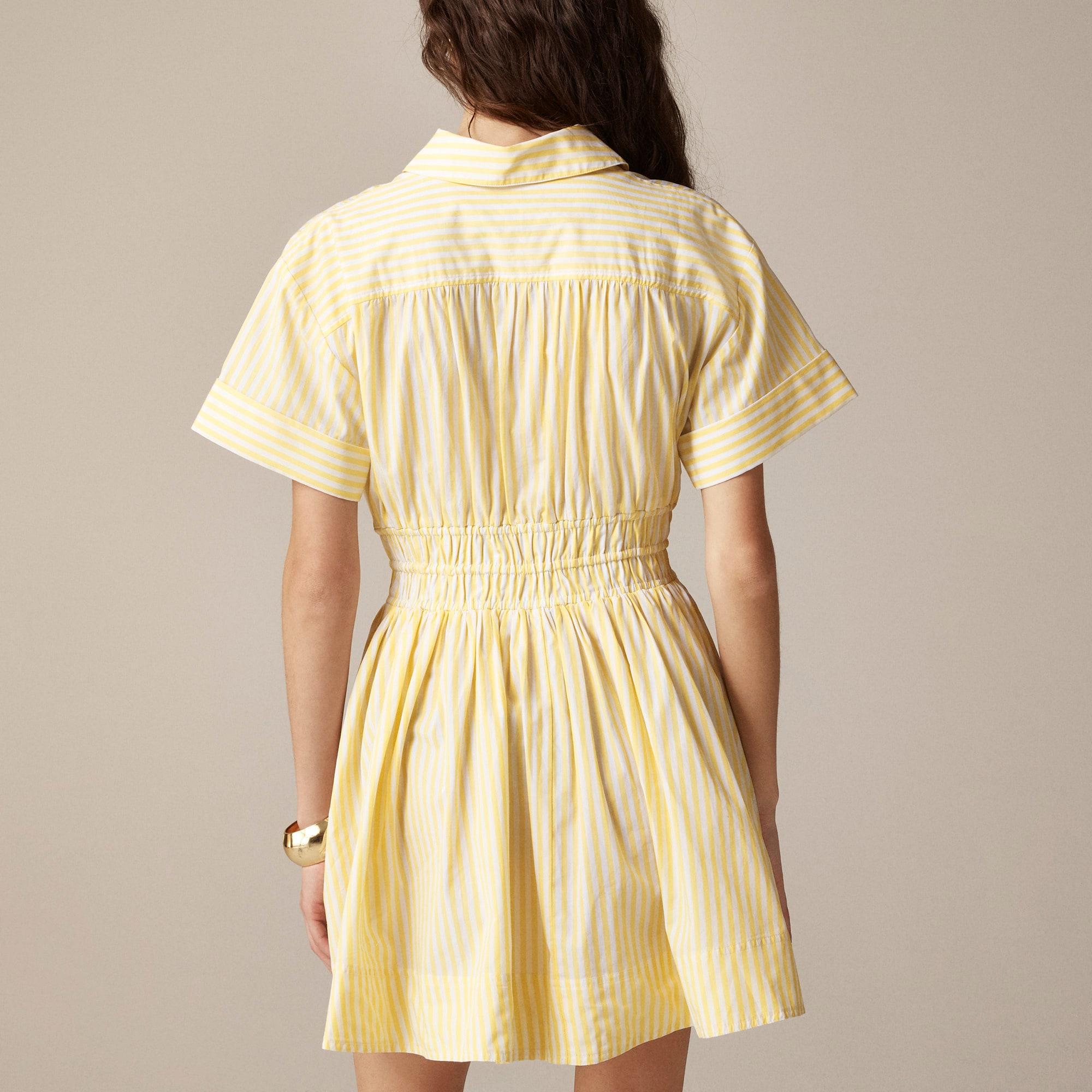 Elena mini shirtdress in striped cotton poplin Product Image