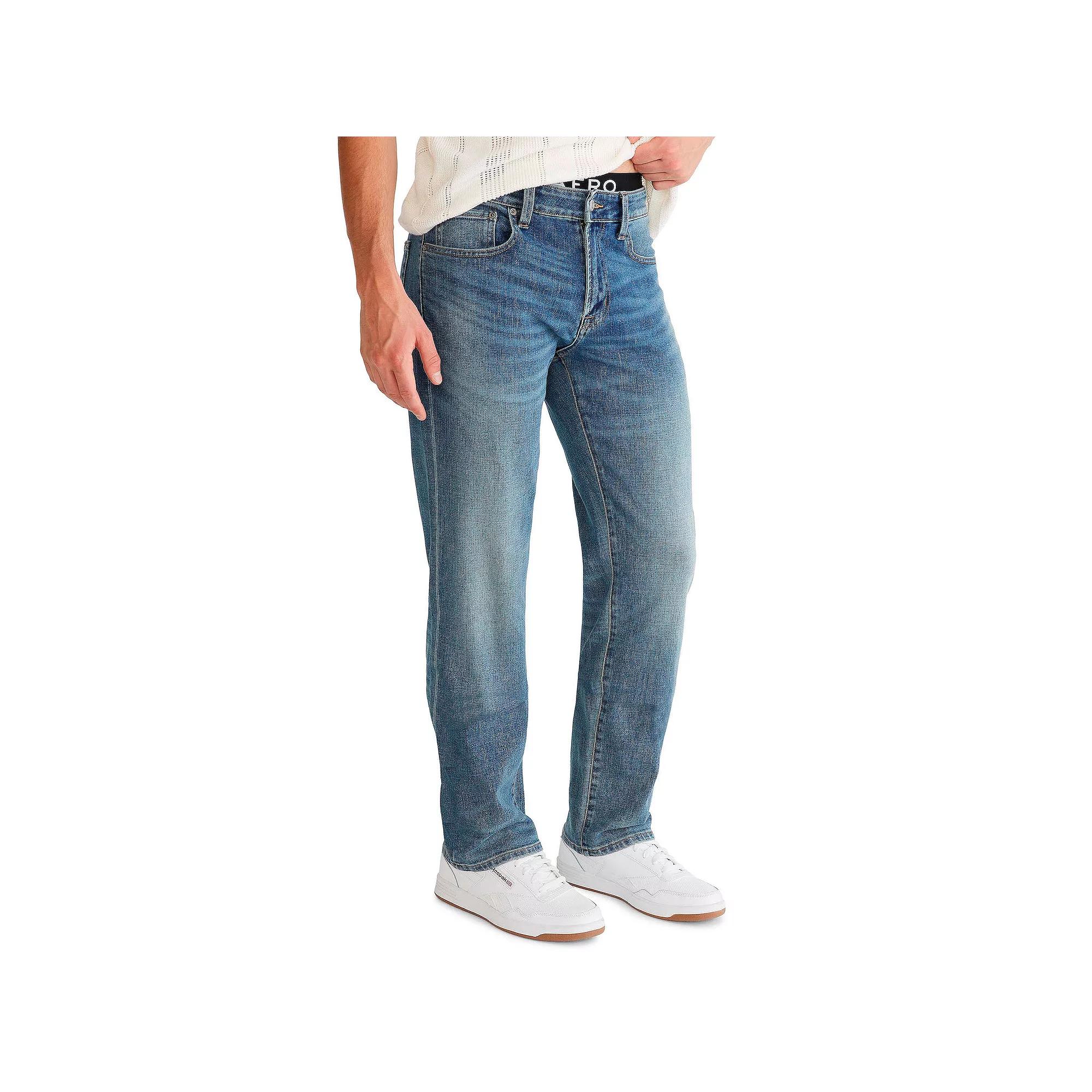 Men's Aeropostale Straight Cut Jeans, Size: 30 X 32, Medium Blue Product Image