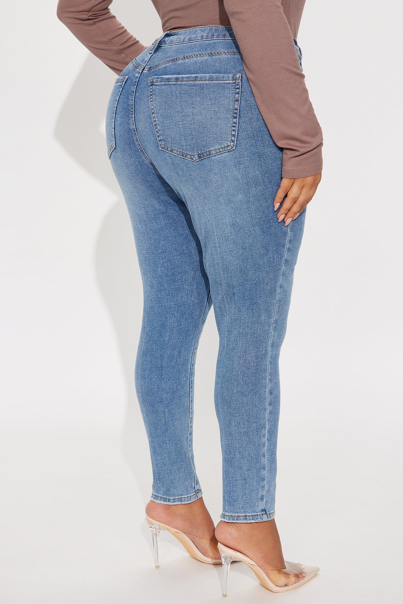 Taking Form Low Rise Skinny Jeans - Medium Wash Female Product Image