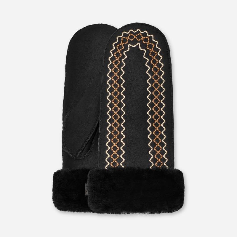 Womens Atherson Embroidered Sheepskin Mittens Product Image