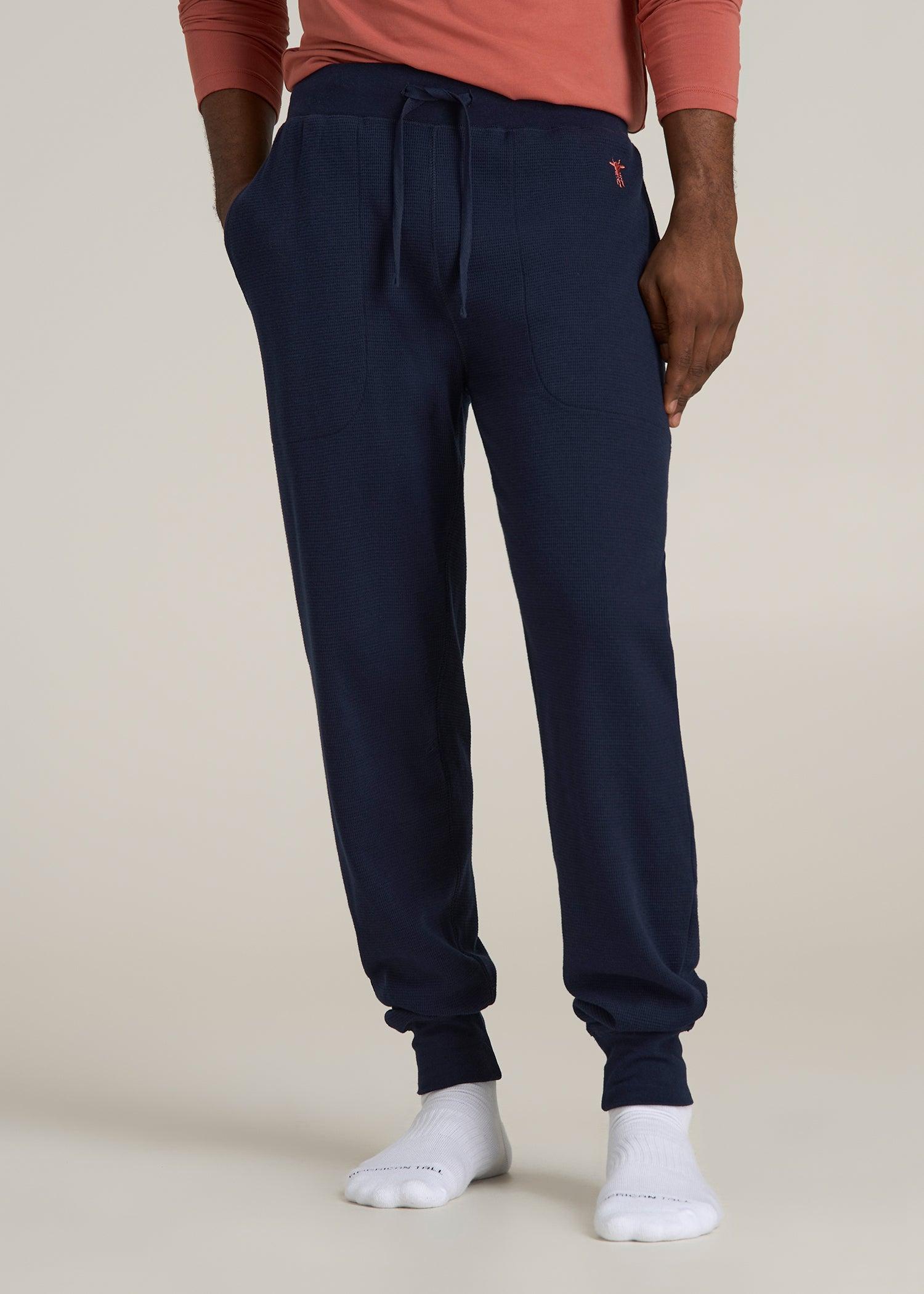 Waffle-Knit Lounge Jogger for Tall Men in Patriot Blue Male Product Image