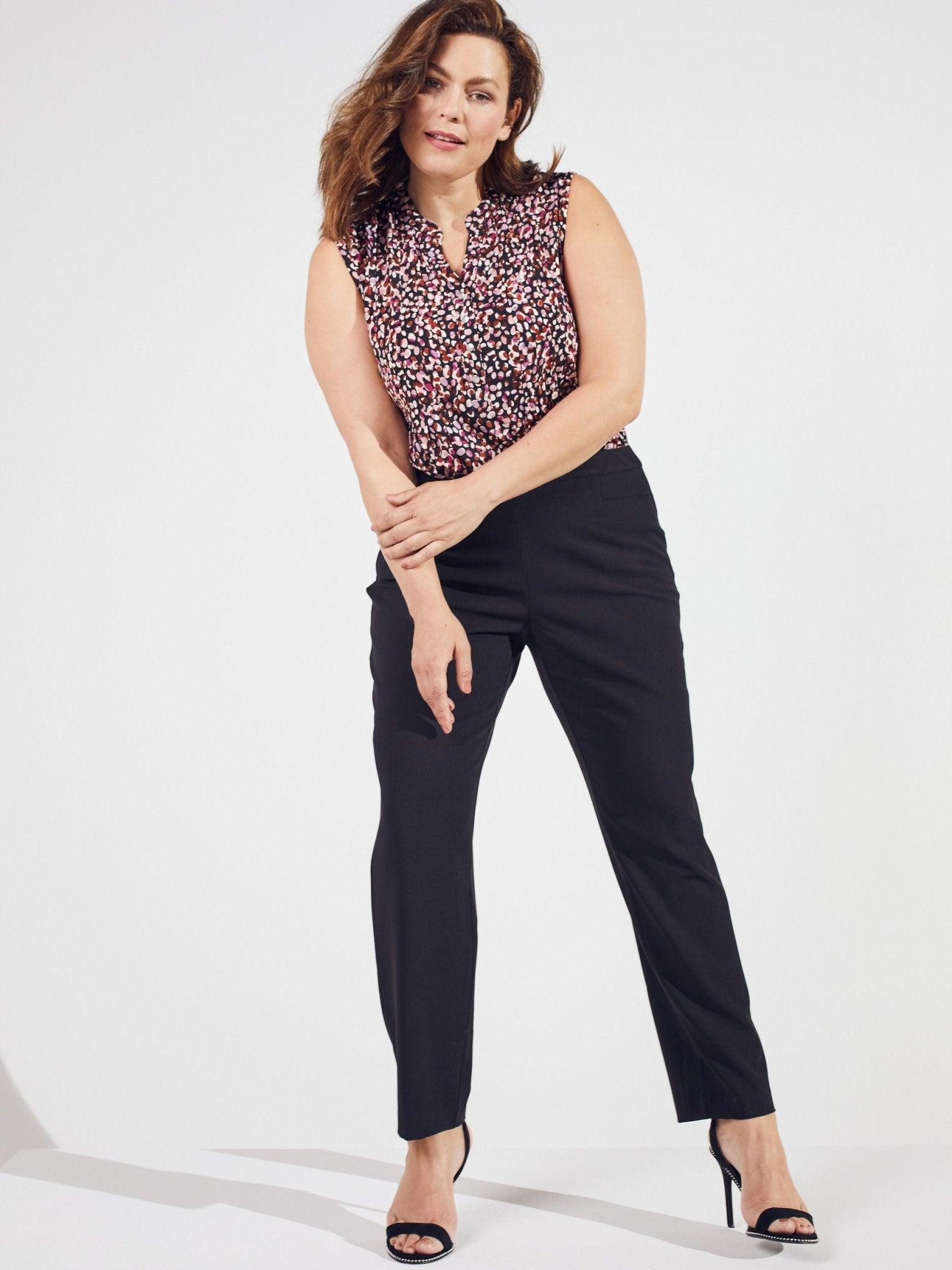 Roz & Ali™ Pull On Tummy Control Pants With L Pockets, Tall Length Plus Product Image
