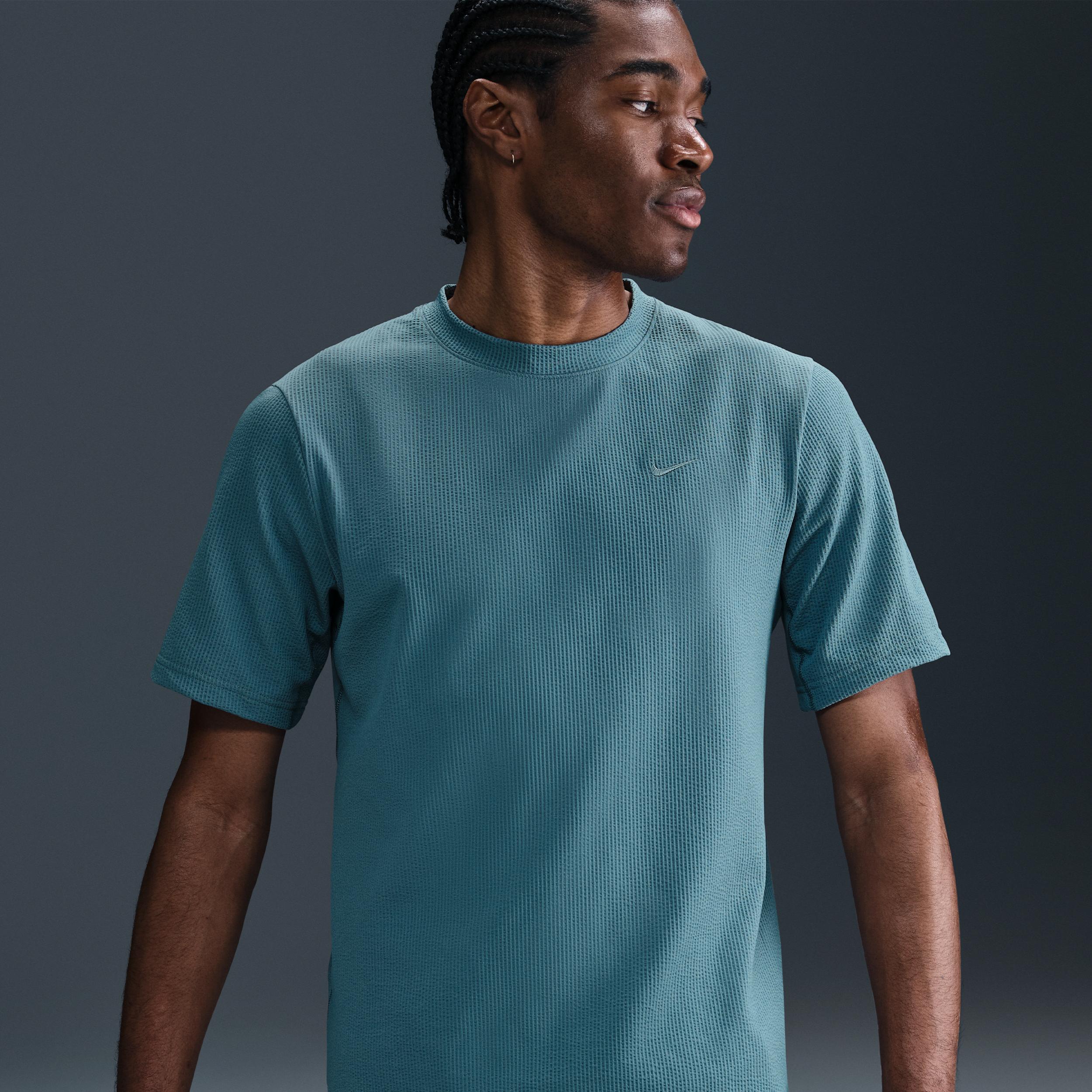 Nike Mens Primary Dri-FIT Seersucker Short-Sleeve Versatile Top | HJ4043-006 Product Image