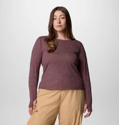 Columbia Womens Boundless Days Knit Crew Long Sleeve - Plus Size- Product Image