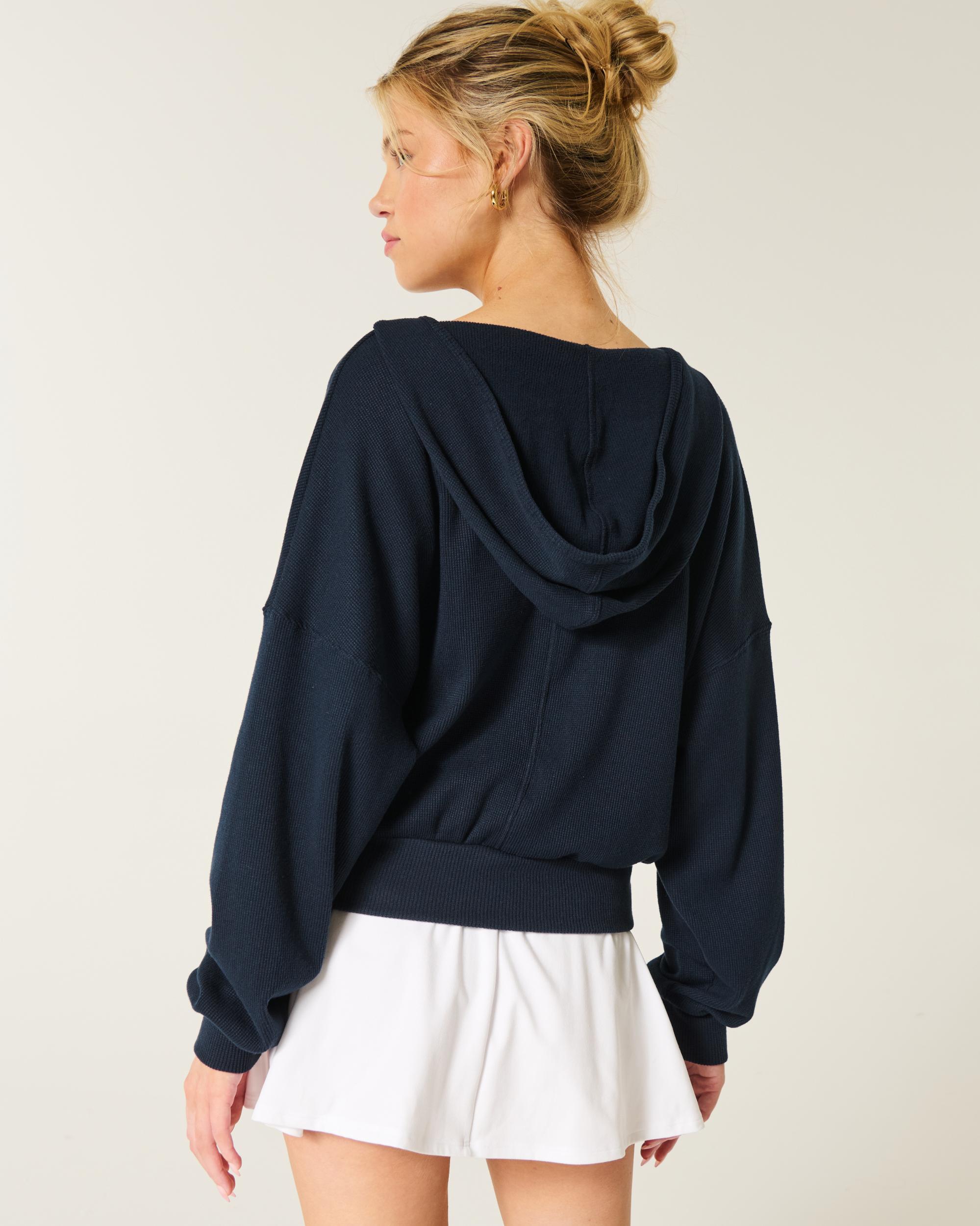 Gilly Hicks Cozy Waffle Wrap Hoodie Product Image