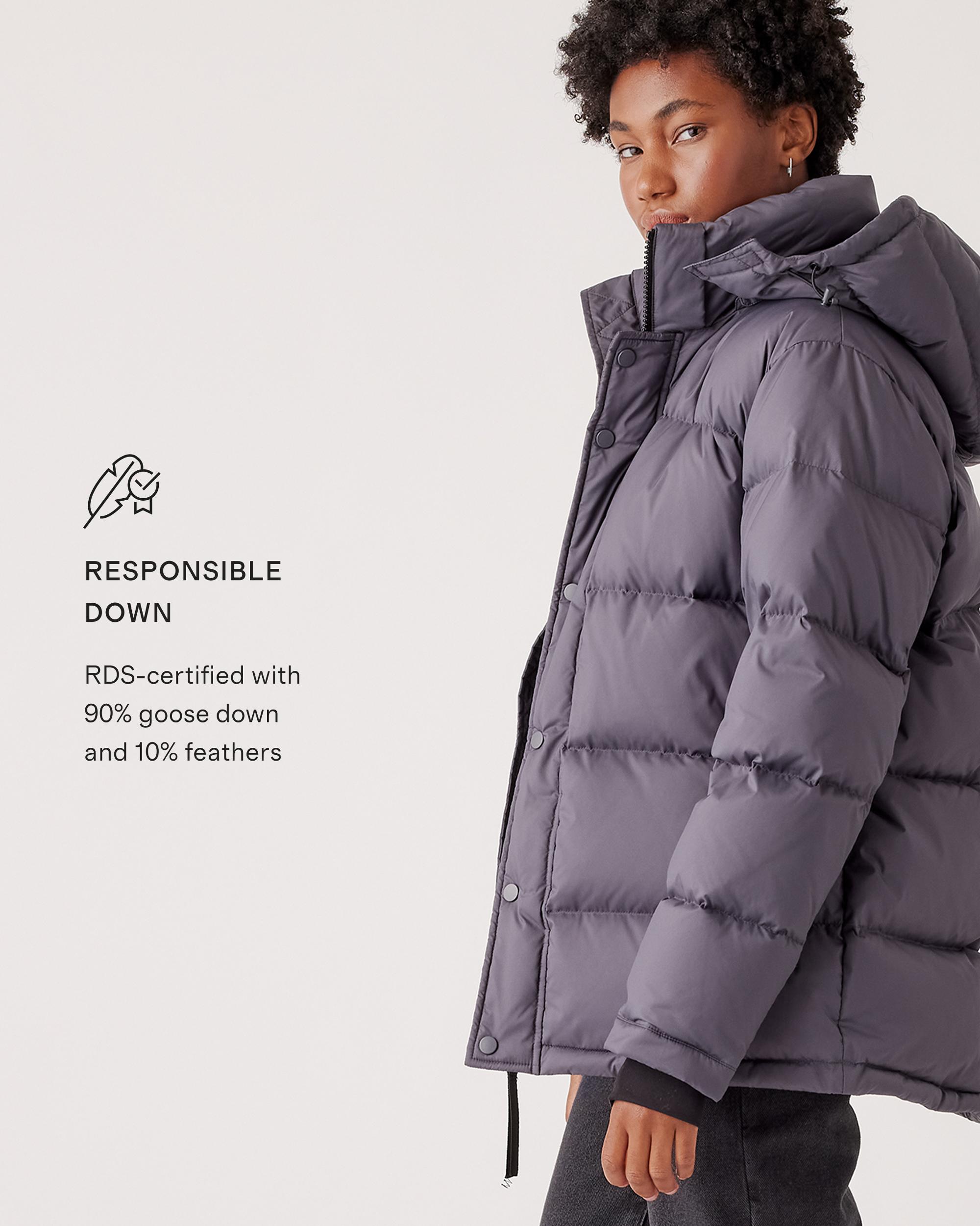 Quince | Women's Responsible Down Cropped Puffer Jacket Size XS, Recycled Polyester Product Image