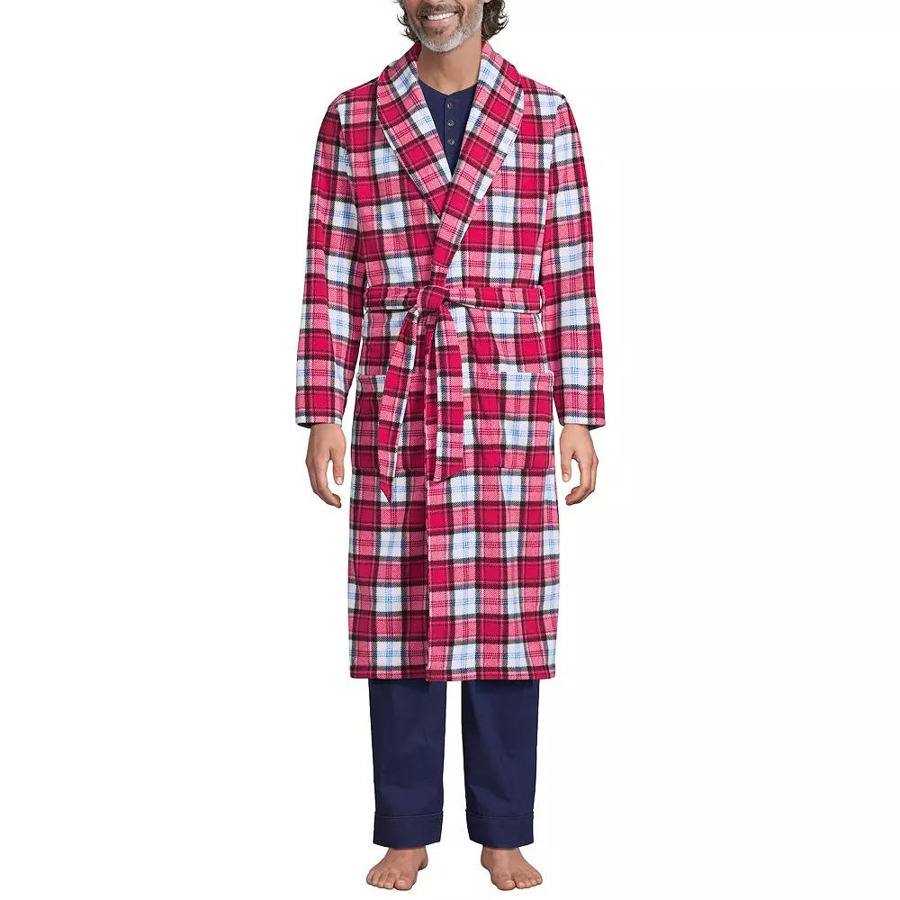 Men's Lands' End Fleece Robe,  Product Image