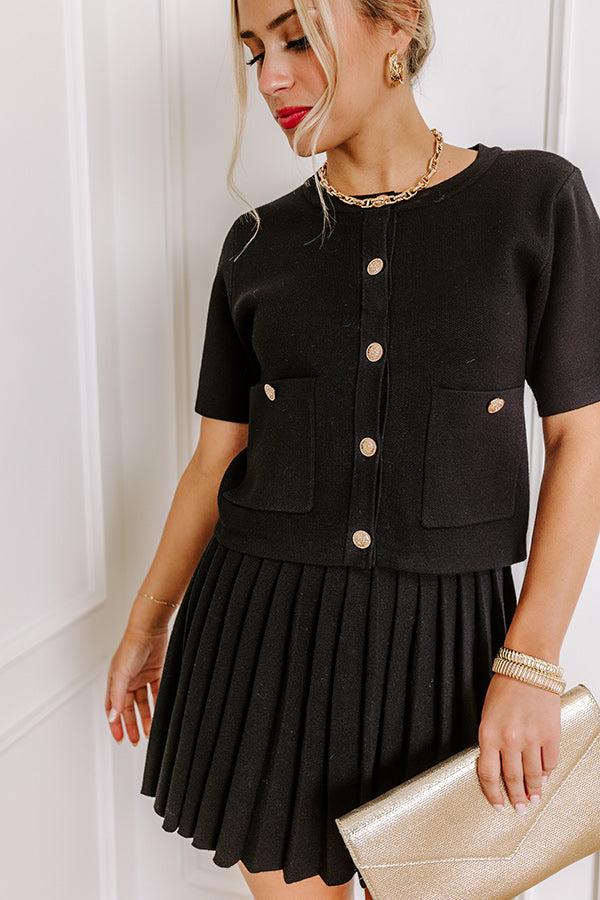 Midtown Market Knit Top in Black Product Image