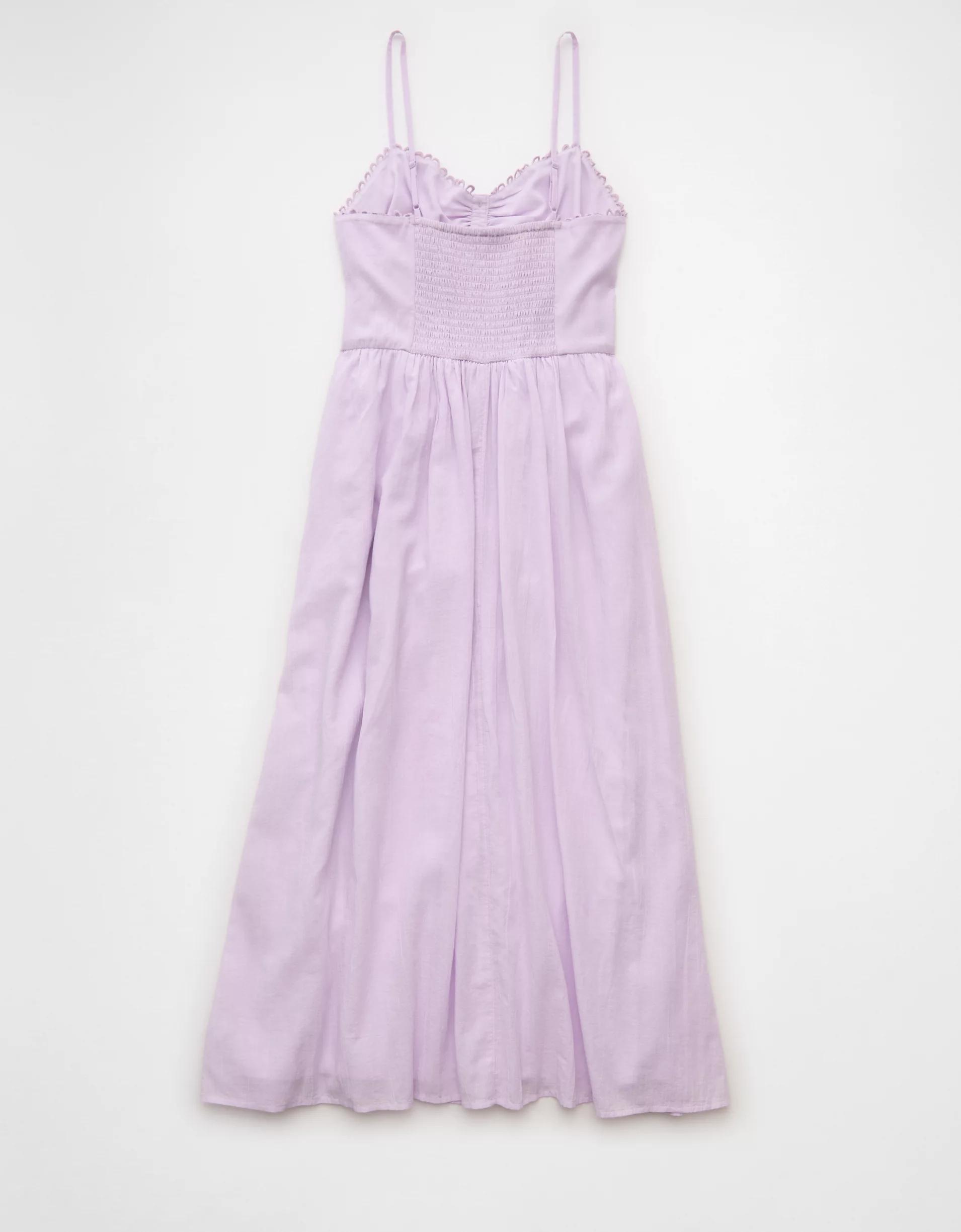 AE Catie Corset Button-Up Midi Dress Product Image