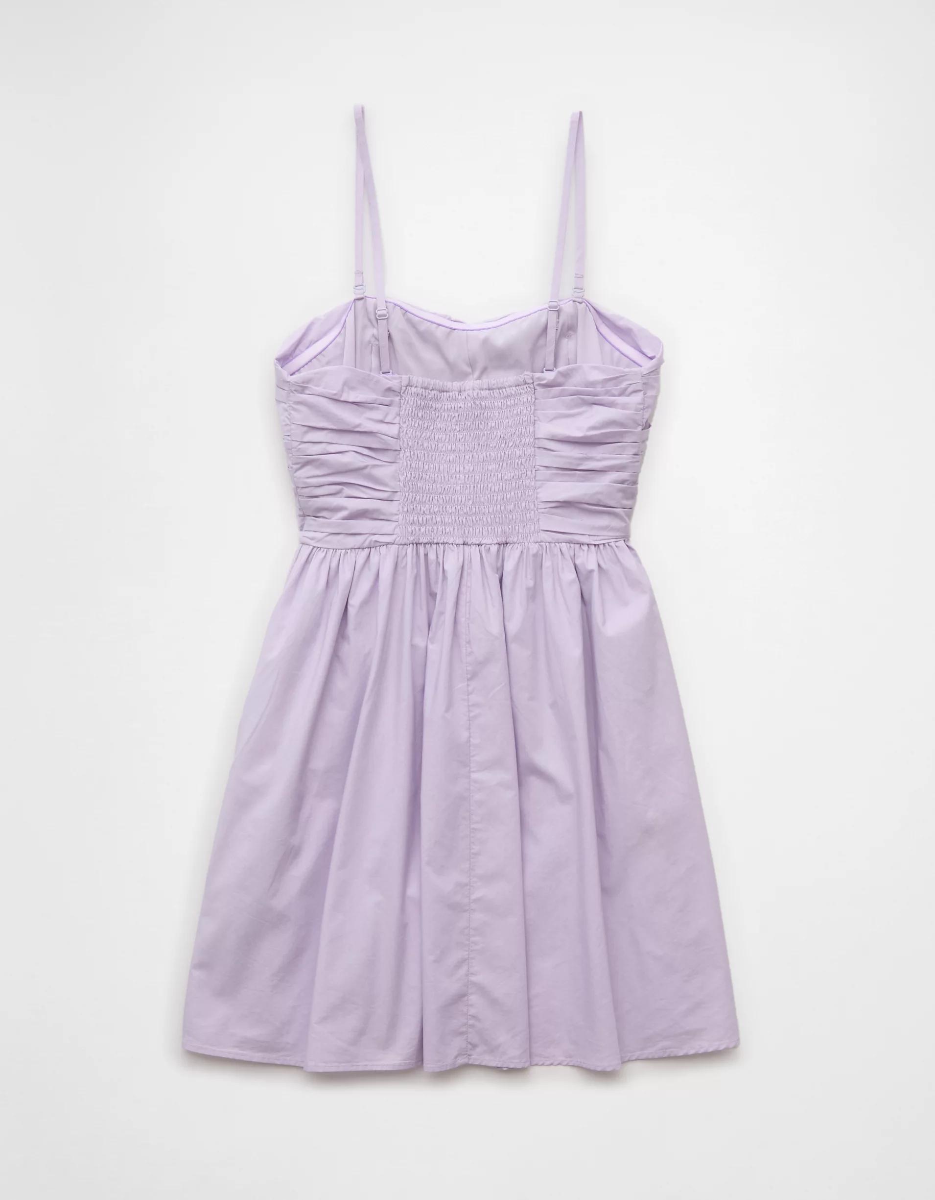 AE Ruched Pleated Mini Dress Product Image