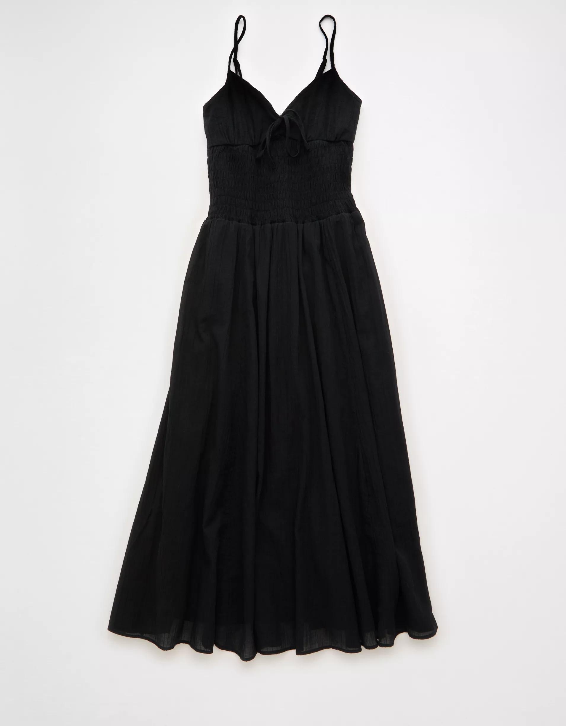 AE V-Neck Smocked Bodice Midi Dress Product Image