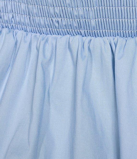 Leslie Fay Square Neck Sleeveless Pleaded Bodice Cotton Poplin Fit and Flare Midi Dress Product Image