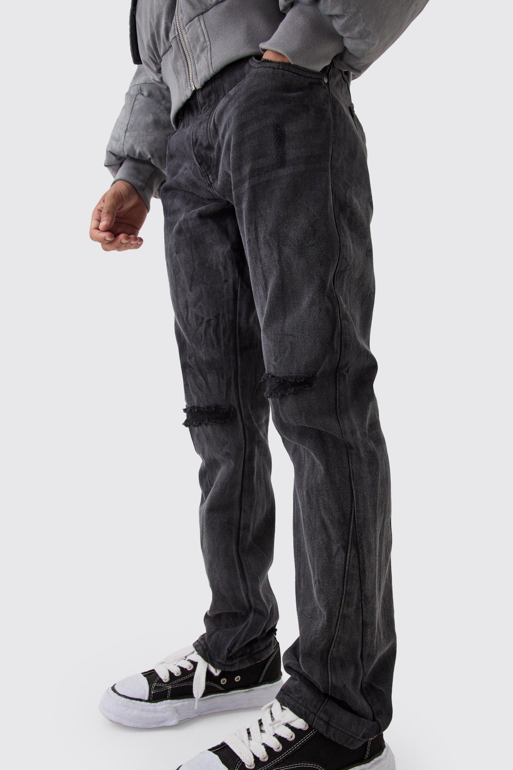 Slim Flared Ripped Jeans | boohooMAN USA Product Image