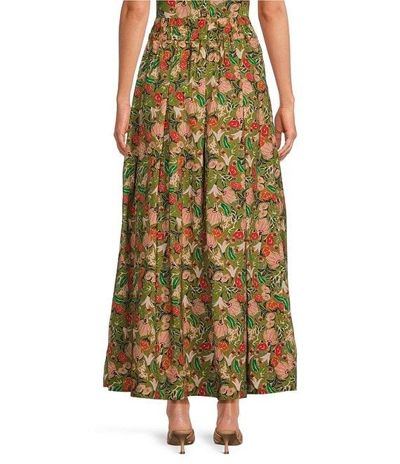 Buru Pillar Floral Print Square Neck Sleeveless Box Crop Coordinating Top Product Image