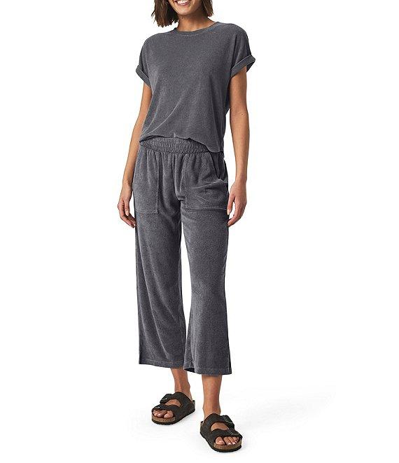 Splendid Taryn Terry Knit Mid Rise Cropped Lounge Pants Product Image