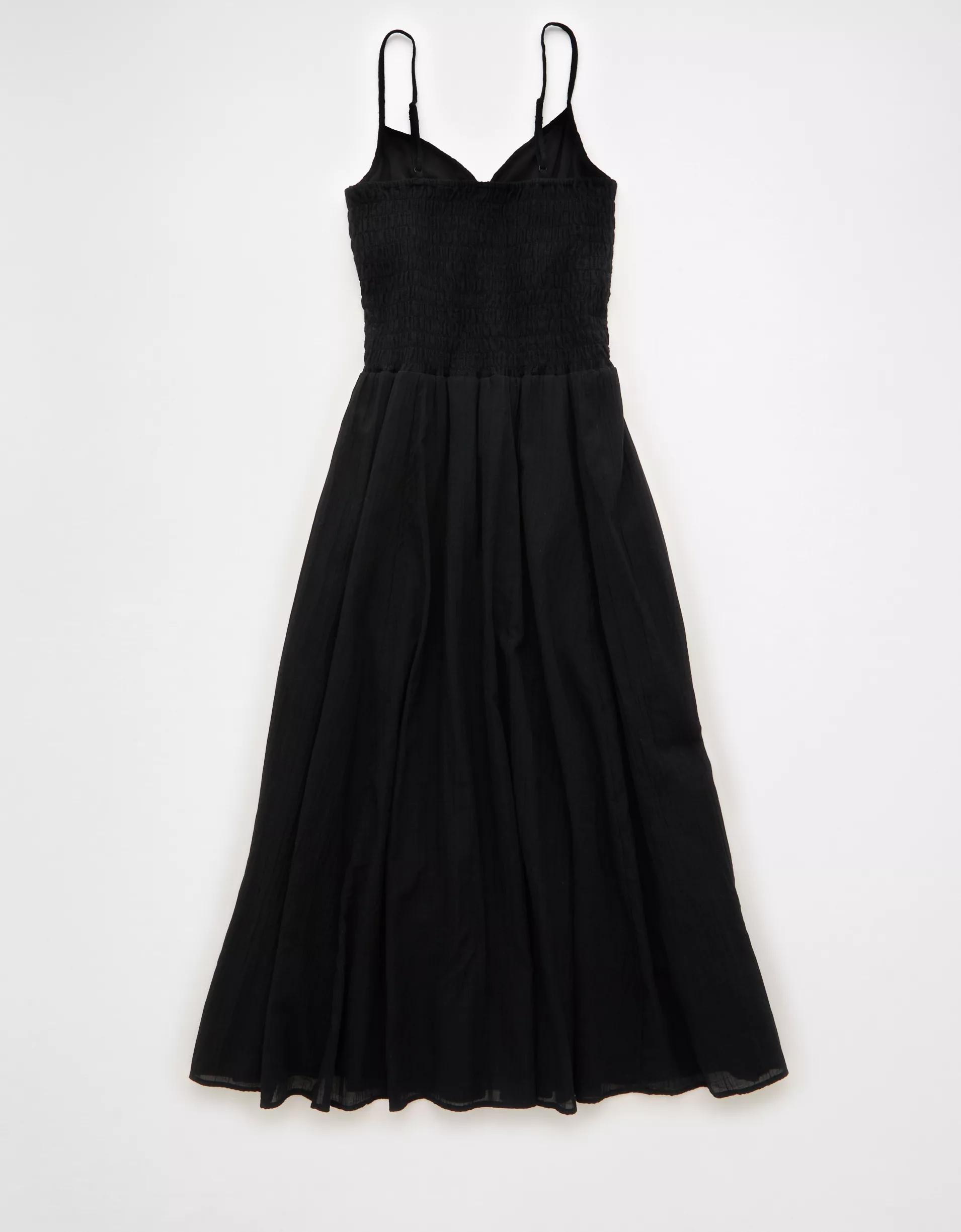 AE V-Neck Smocked Bodice Midi Dress Product Image