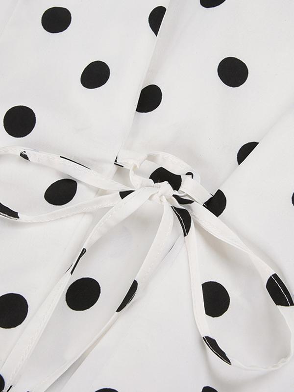 Polka Dot Print Short Sleeves Shirts Product Image