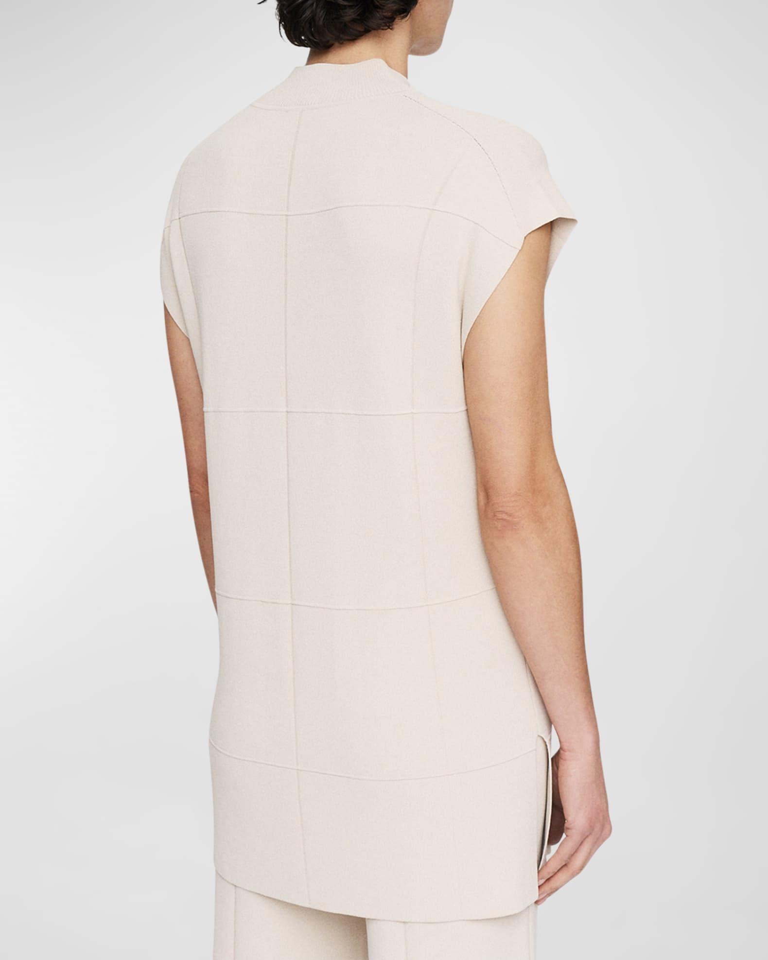 Mock-Neck Grid Knit Tank Product Image