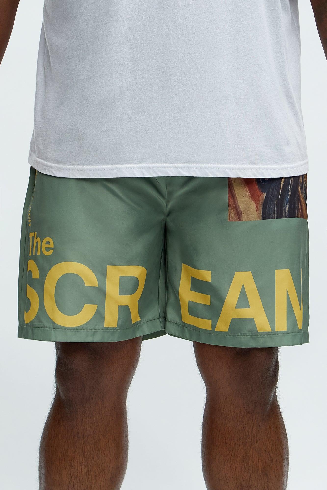 The Scream Printed Swim Trunk - Multi Color Product Image