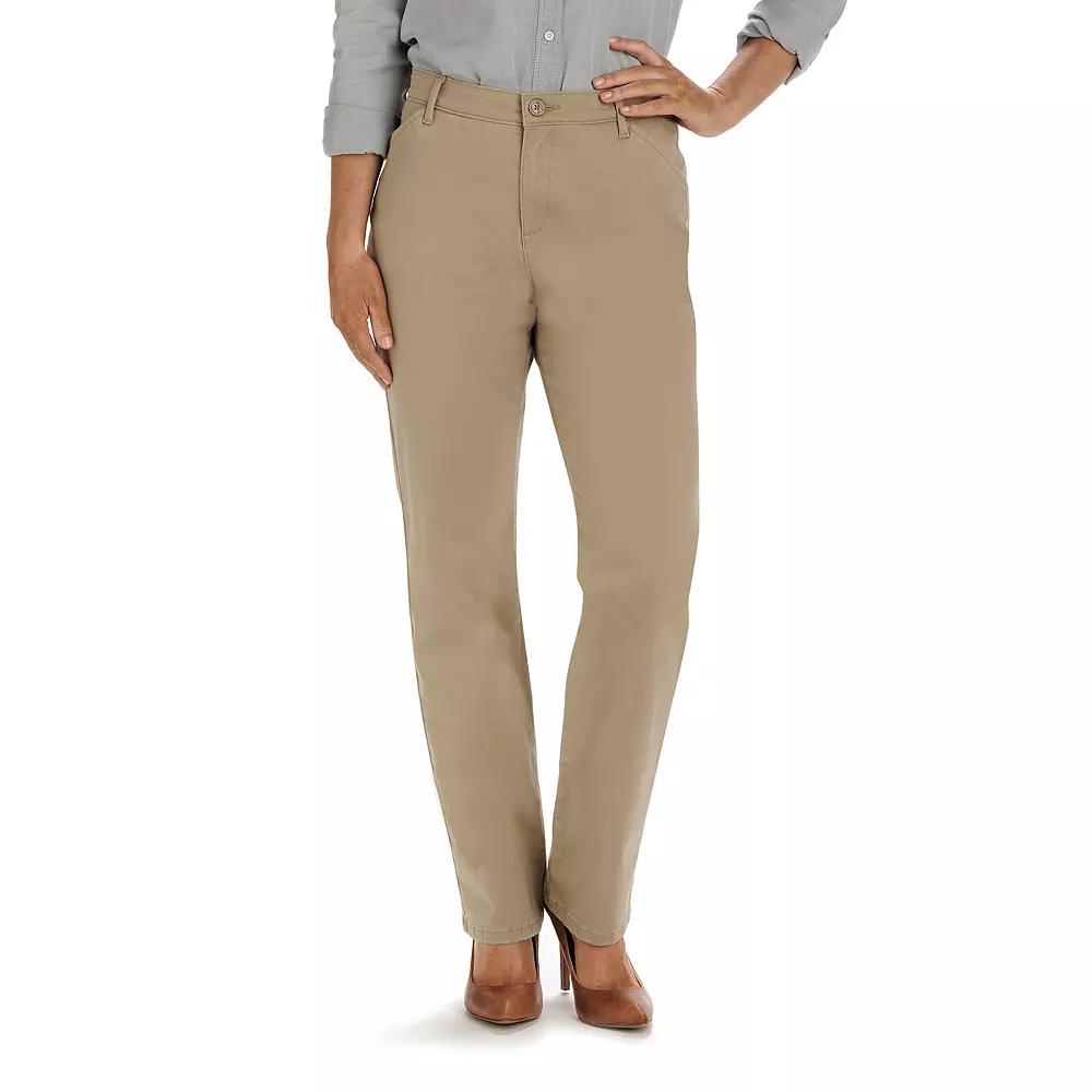 Womens Lee Relaxed Fit Straight-Leg Twill Pants Product Image