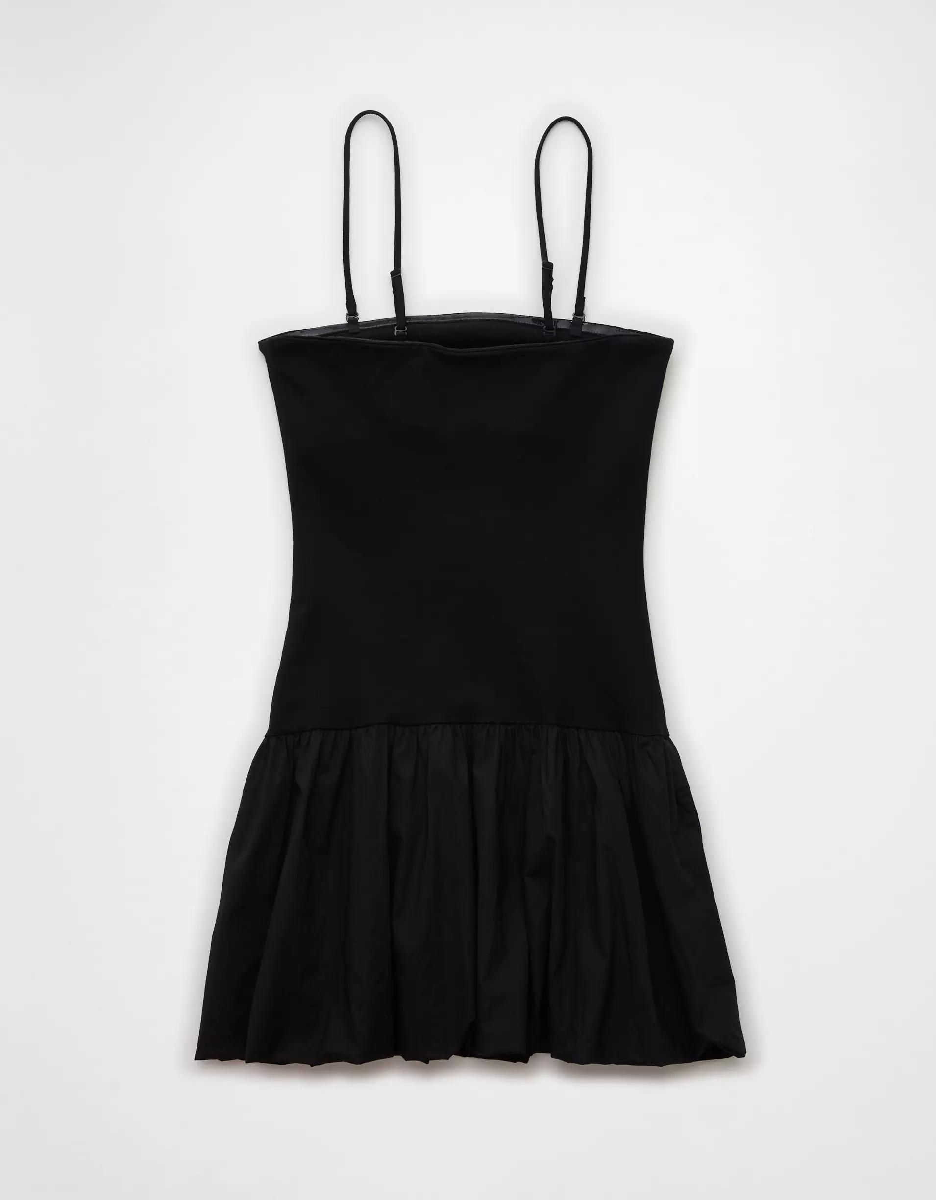 AE Strapless Drop Waist Bubble Mini Dress Product Image