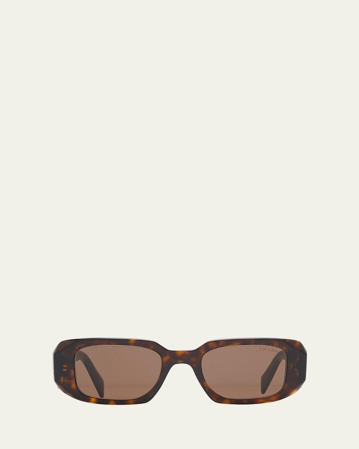 Mens Rectangle Acetate Logo Sunglasses Product Image