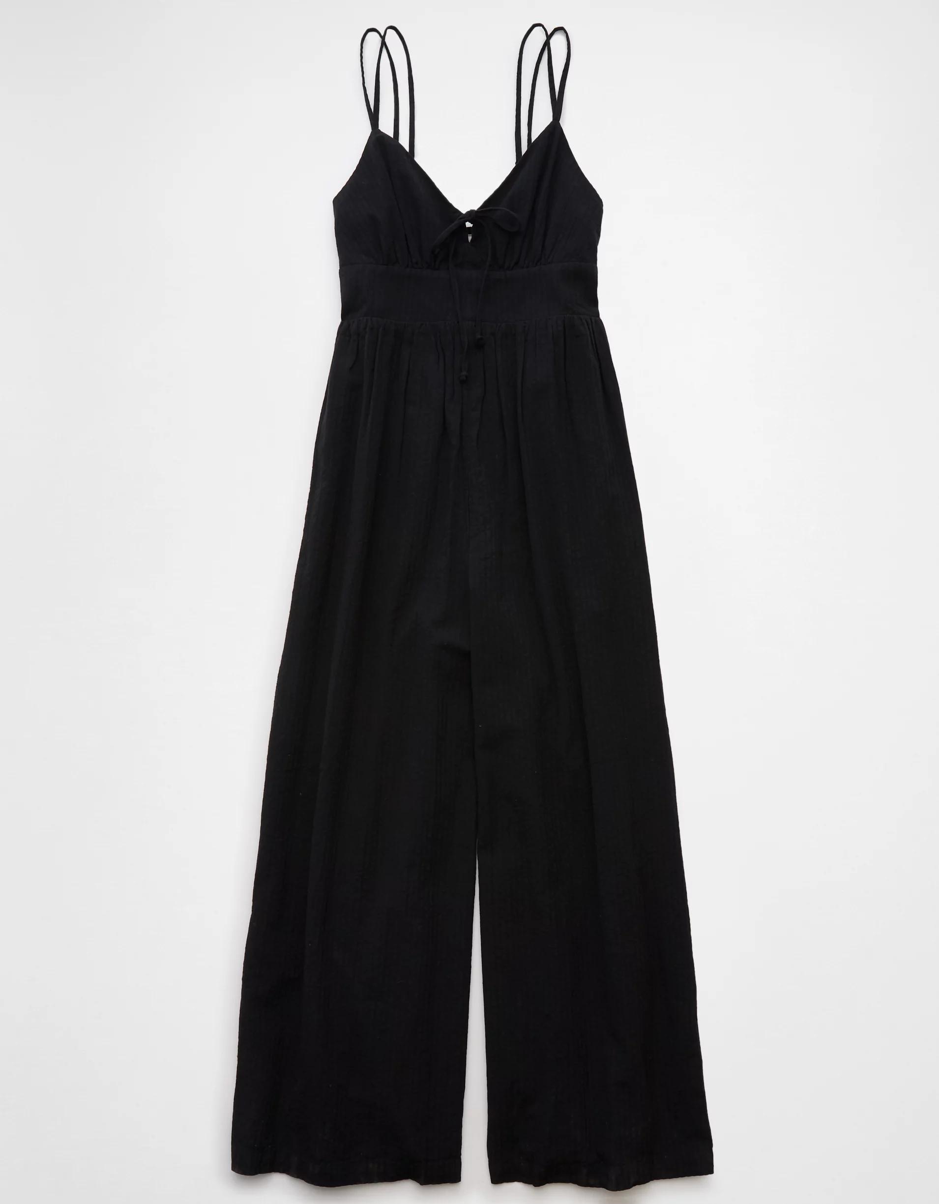 AE V-Neck Wide-Leg Jumpsuit Product Image
