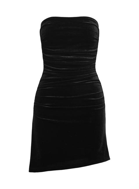 Deluxa Strapless Mini Dress Black Product Image