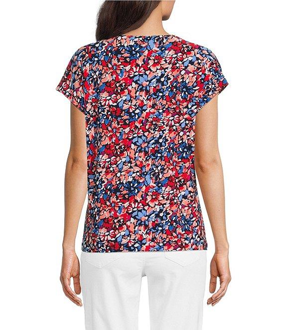Jones New York Double Keyhole Cap Sleeve Top Product Image