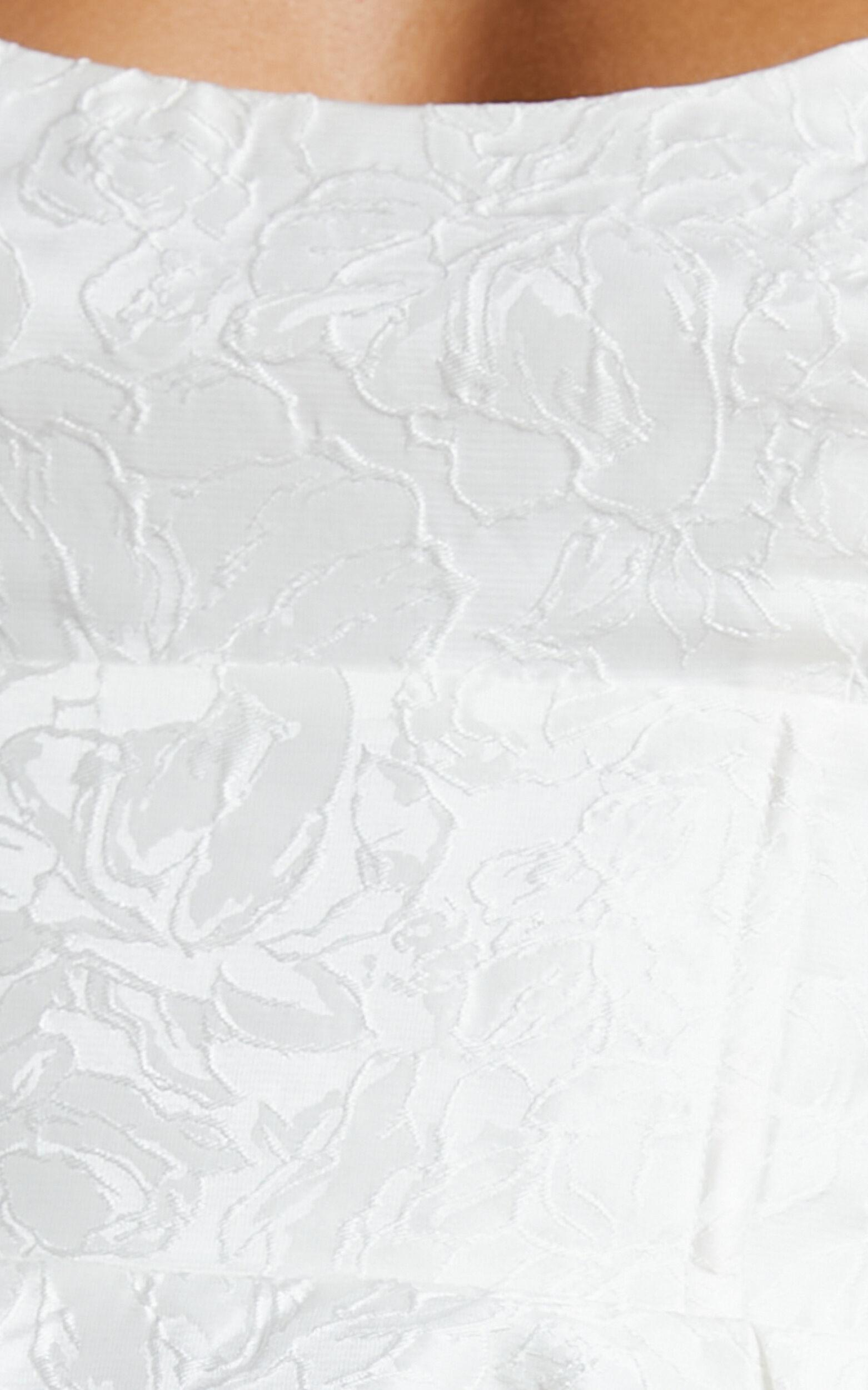 Stephane Mini Dress - Corset Scoop Neck Fit and Flare Dress in Ivory Product Image