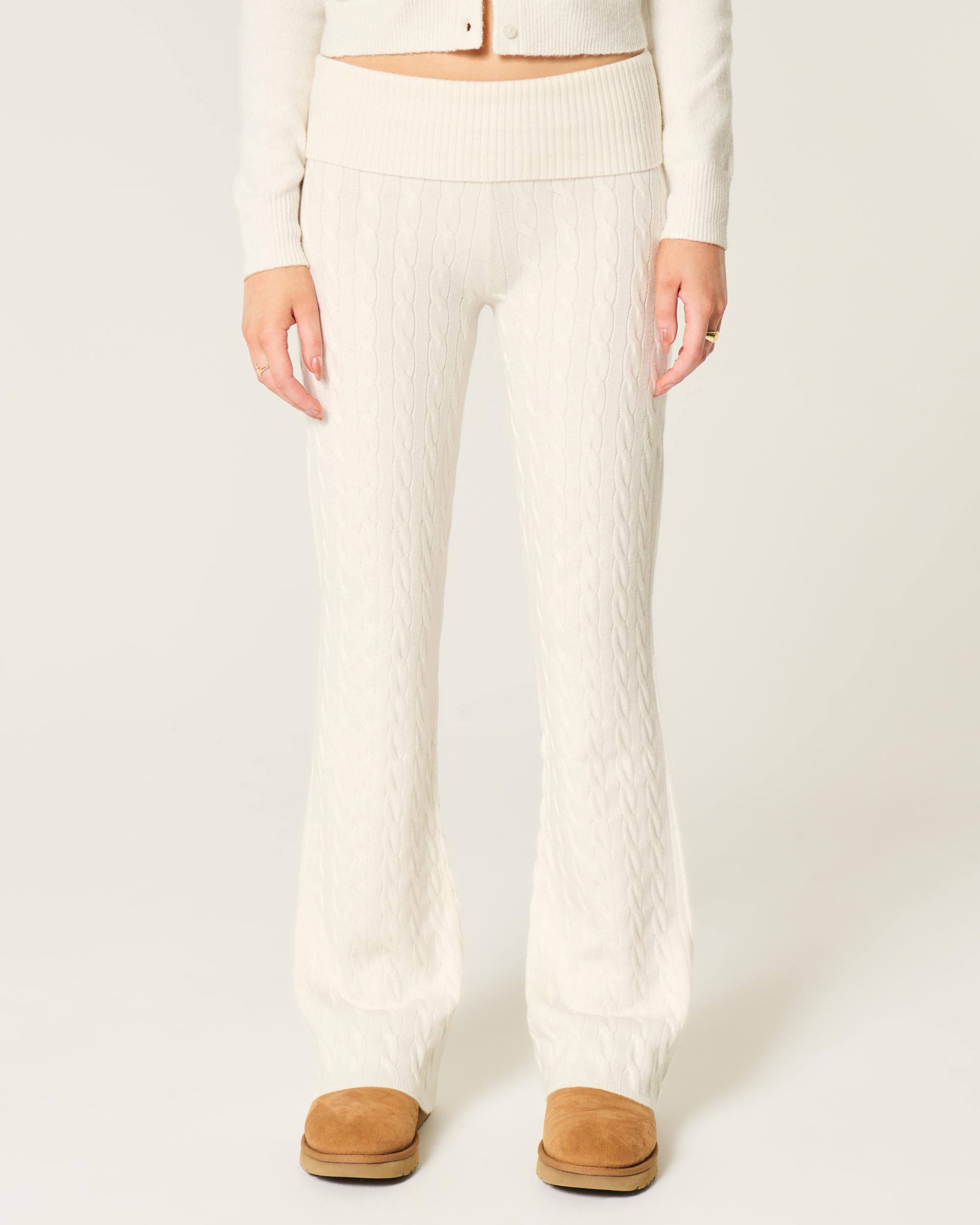 Gilly Hicks Sweater-Knit Foldover Boot Pants Product Image