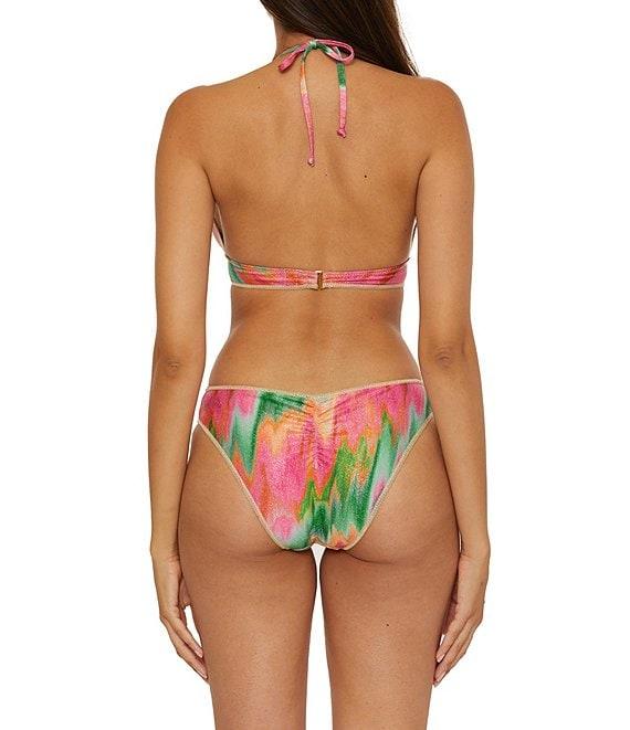 Becca By Rebecca Virtue Mirage Metallic Shirred Back Hipster Swim Bottom Product Image