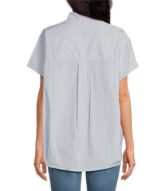 French Connection Cele Rhodes Point Collar Neck Short Sleeve Shirt Product Image