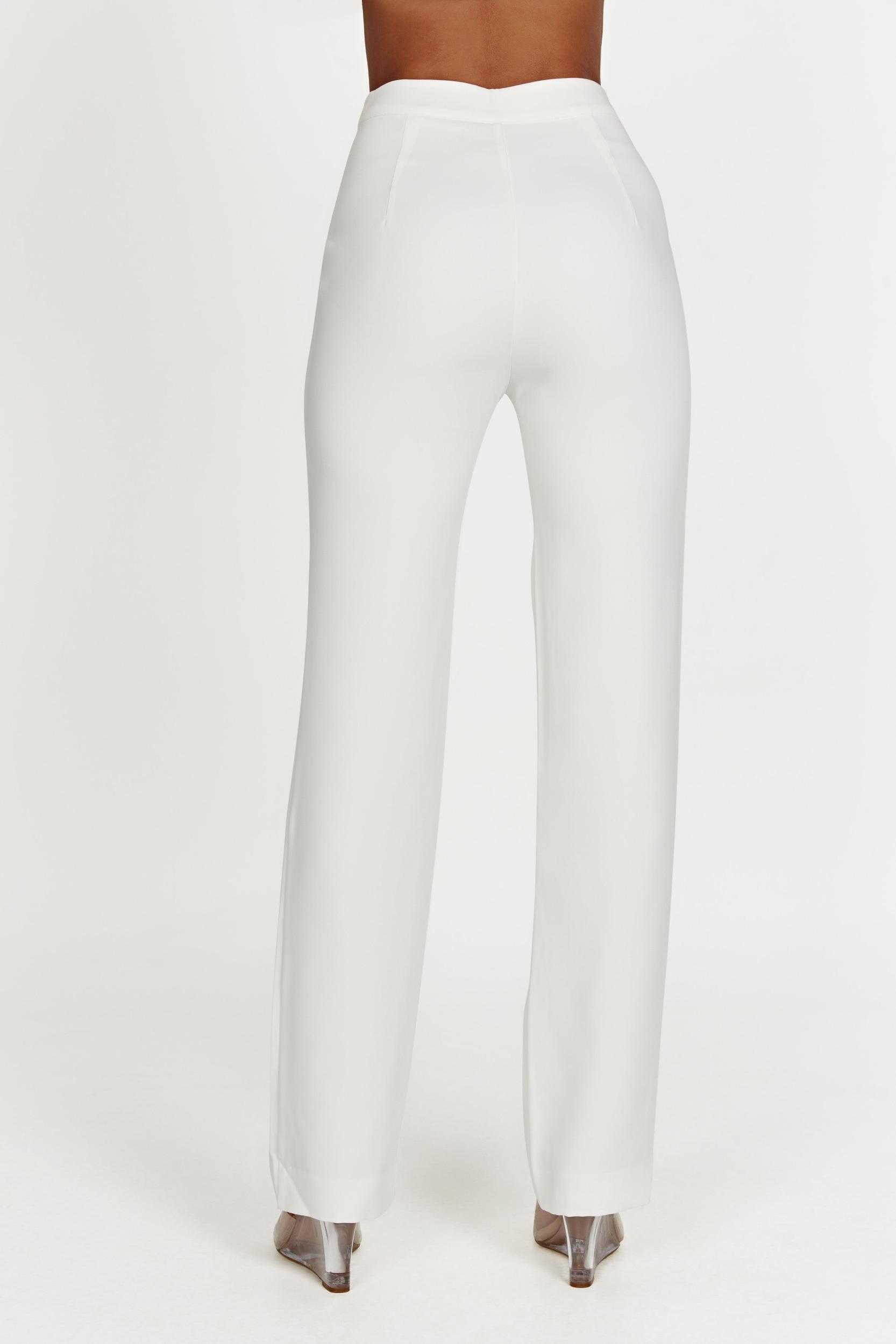 Allanah Straight Leg Pant - White Product Image