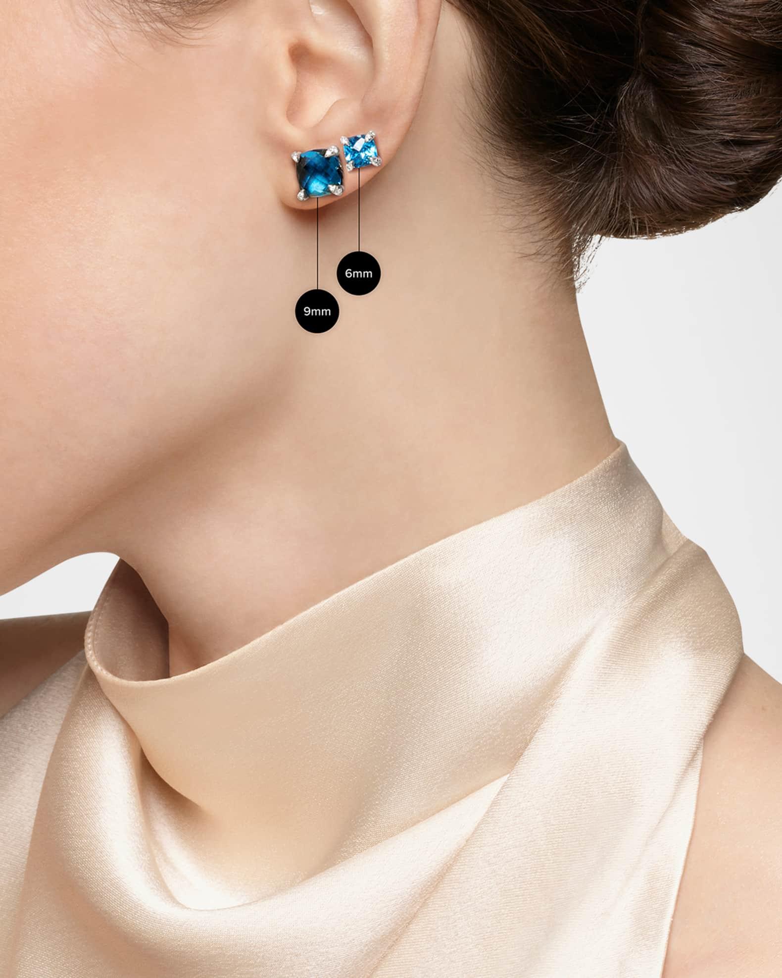 Womens Chatelaine Stud Earrings in Sterling Silver Product Image