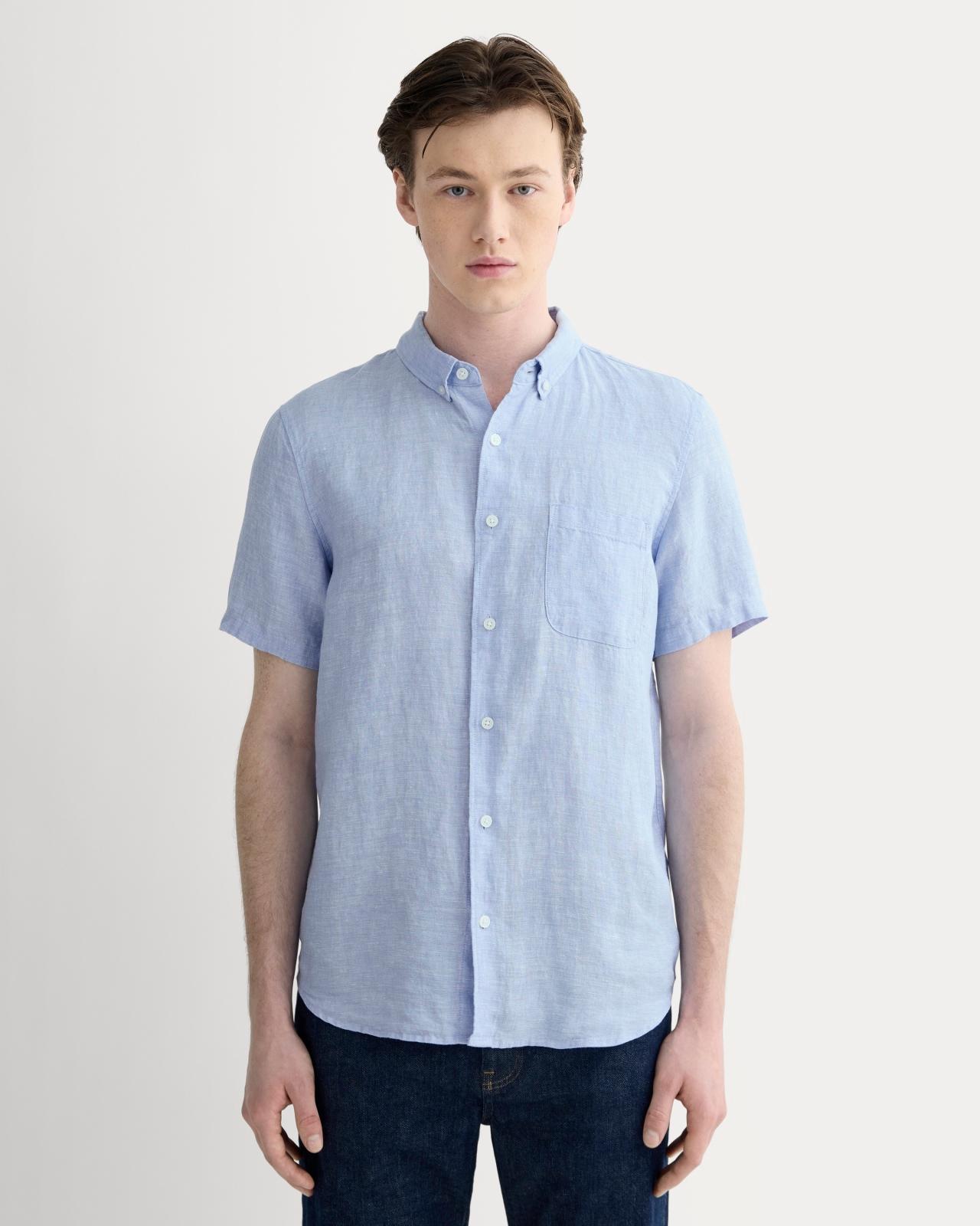 Mens Classic Short-Sleeve Shirt in Linen by Everlane Product Image