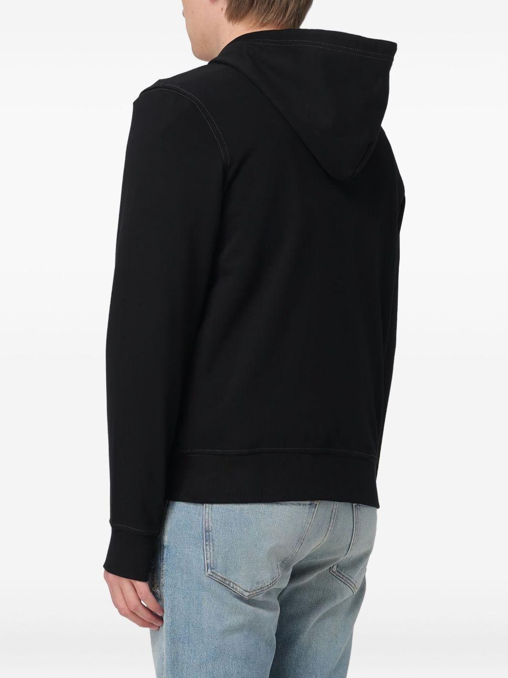 logo-detail zip-up hoodie Product Image