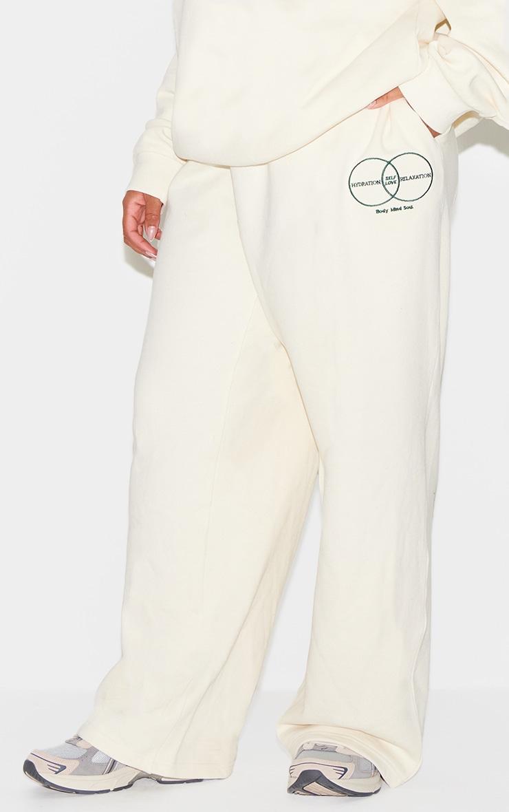  Cream Circle Wellness Premium Print Oversized Sweatshirt Product Image