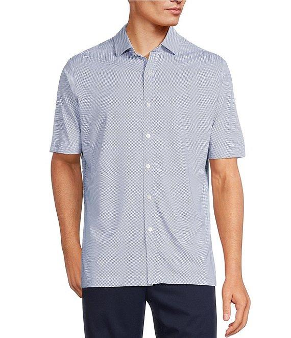 Hart Schaffner Marx Luxury Performance Short Sleeve Scale Print Coatfront Shirt Product Image